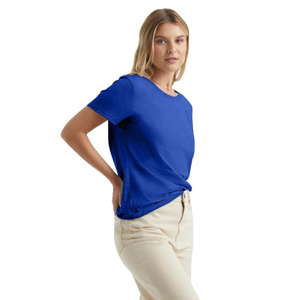 Hanes Women's Sl04 Perfect-t T-Shirt with Short Sleeves (Pack of 1), Deep Royal, Large