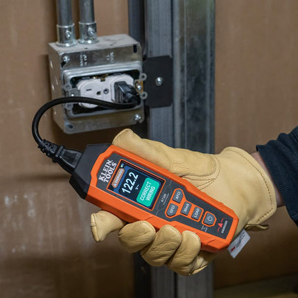 Klein Tools RT390 Circuit Analyzer with Large LCD, Identifies Wiring Faults, GFCI and AFCI Tester, Voltage Drop, Displays Trip Time, Orange