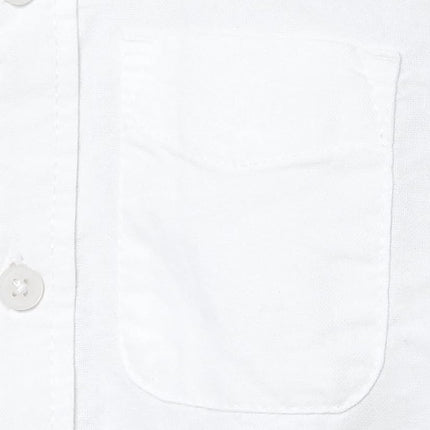 The Children's Place Boys' 3502 Short Sleeve Button Up Shirt School Uniform, White 4764, 18-24 Months