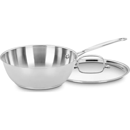 CUISINART 735-24 Chef's Classic Stainless 3-Quart Pan with Cover, Silver