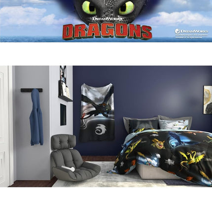 Franco How to Train Your Dragon Toothless Kids Bedding Super Soft Plush Cozy Throw, 46 in x 60 in, (Officially Licensed Product)