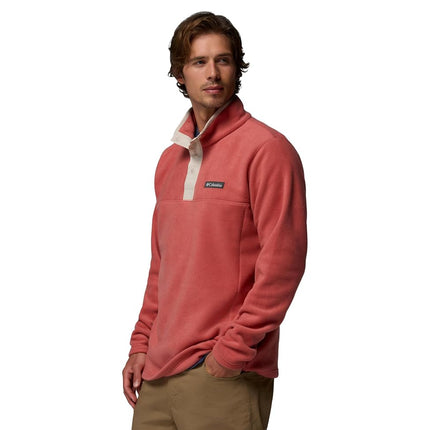 Columbia mens Steens Mountain Half Snap II, Washed Red/Dark Stone, XS