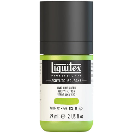 Flacon de 59 ml de gouache acrylique professionnelle Liquitex, Vert Citron Vif