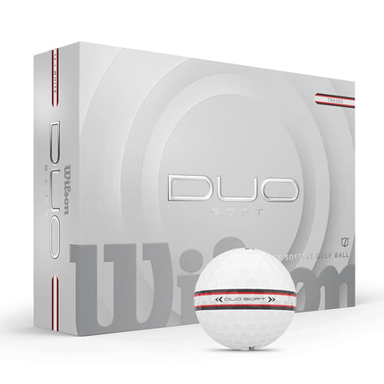 WILSON 2025 DUO SOFT TRK360 GOLF BALLS - WHITE - 1 Dozen