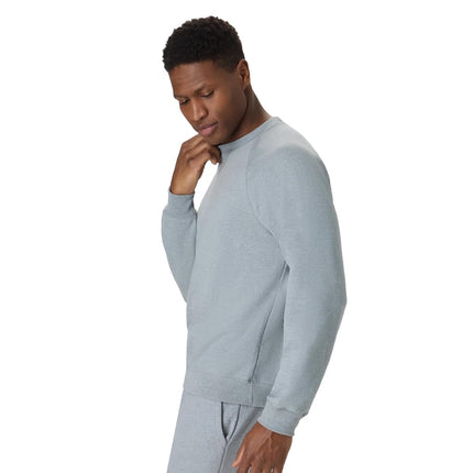 Hanes Men's Crewneck Sweatshirt, Tri-Blend French Terry, Concrete Pe Heather, L