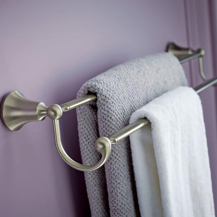 Moen YB5222BN Wynford Double Towel Bar, Brushed Nickel