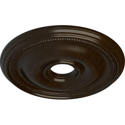 18 1/8"OD x 3 3/4"ID x 1 1/8"P Bradford Ceiling Medallion (Fits Canopies up to 4 3/8"), Hand-Painted Bronze