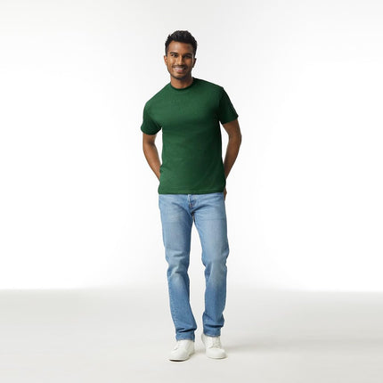 Gildan Men's Ultra Cotton T-Shirt, Style G2000, Multipack, Forest Green (3-Pack), L (Pack of 3)
