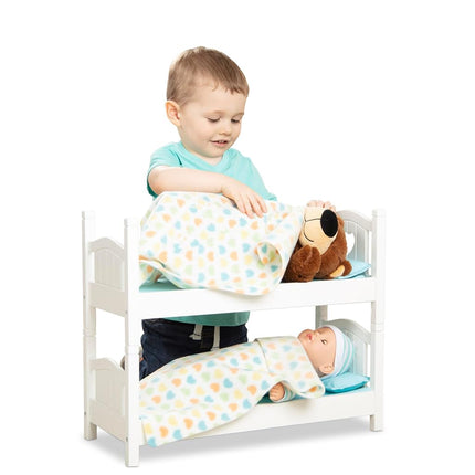 Melissa & Doug Mine to Love Wooden Play Bunk Bed (E-Commerce Packaging)