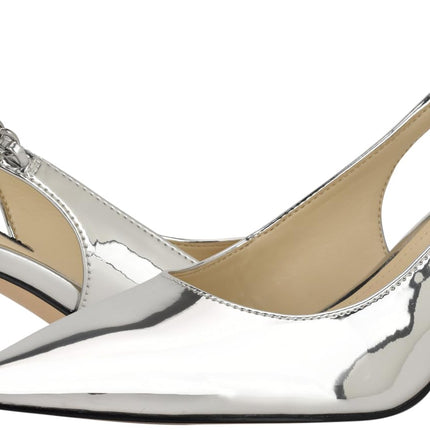 Nine West Women's Annae Pump, Silver Mirror Metallic 040, 5 UK