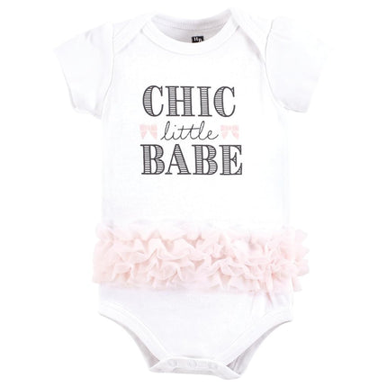 Lot de 3 bodies en coton pour bébé unisexe Hudson Baby, Chic Little Babe Tutu, 6-9 mois