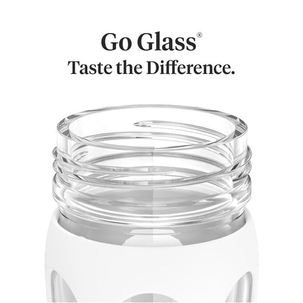 Lifefactory Glass Hydration Bottle Arctic White 475 ml
