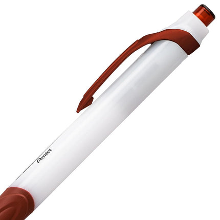 Pentel GlideWrite Ballpoint Pen with TechniFlo Ink, (1.0mm) Medium Line, Brown Ink, Box of 12 Pens (BX910-E)