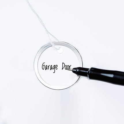 Avery Metal Rim Key Tags, 1.25" Diameter Tag, Includes Strings, White, 500 Tags (14313)