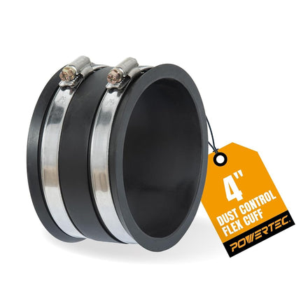 POWERTEC 70149 4 Inch Dust Control Flex Cuff with 