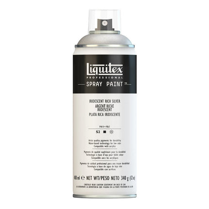 Liquitex Professional Spray Paint, 12-oz (400ml), Iridescent Rich Silver