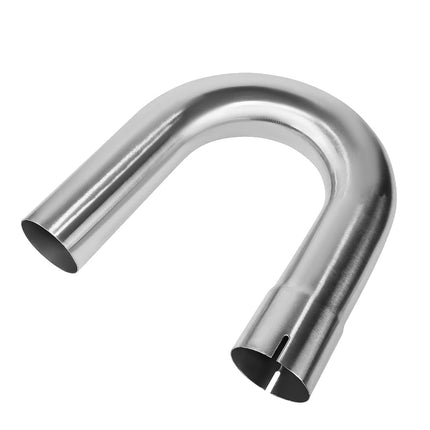 DNA MOTORING ZTL-PP-30-180-SS 180 Degree U-Bend DIY Custom Mandrel Exhaust Tubing,3" OD,Universal Fit,Polished Finish