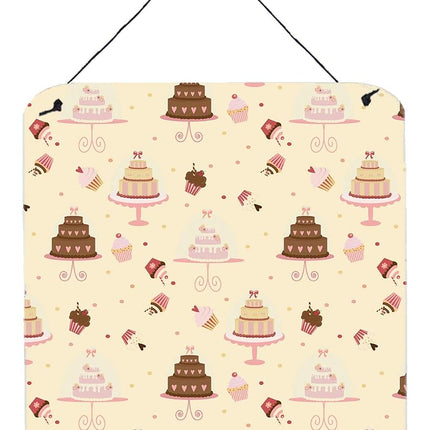 Caroline's Treasures Pasteles y Cupcakes Impresión Metálica, 6H x 6W, Multicolor
