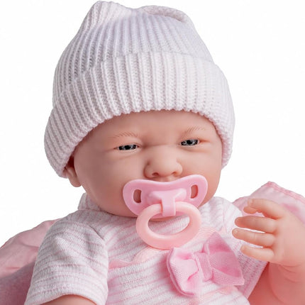 JC Toys 18780 La Newborn Soft Body Boutique Baby Doll, 15.5-Inch, Pink