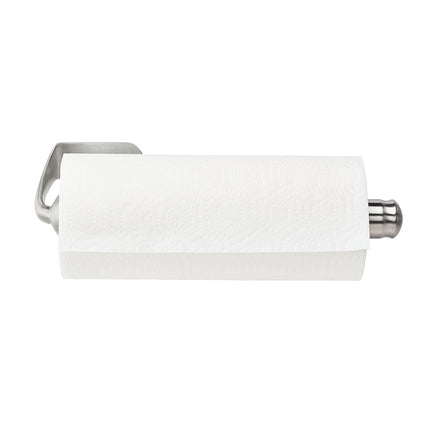 Kamenstein Perfect Tear Patented Wall Mount Paper Towel Holder, 14-Inch, Silver, Rounded Finial