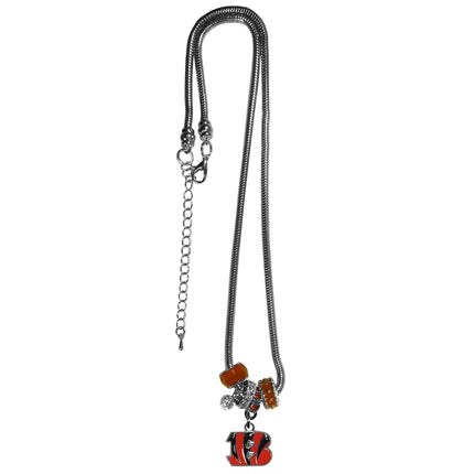 Siskiyou Sports NFL Cincinnati Bengals Euro Bead Necklace, 18-Inch
