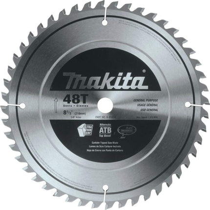 Makita A-95934 Hoja de sierra de inglete con punta de carburo de 8-1/2 pulgadas y 48 dientes