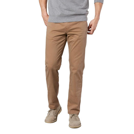 Dockers Pantalones de hombre de corte recto con tecnología All Seasons (estándar y tallas grandes) Casual, cuero, 34W / 34L