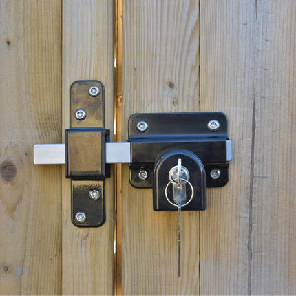 GateMate Keyed Alike Euro Long Throw Lock - Double Locking - 2 3/4" Stainless Steel Gate Lock