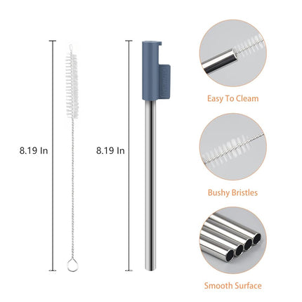 KLOWOAH Replacement Straws Compatible With Brumate Era 40 oz Tumbler, with 1 Brush (Gray 4-pack)