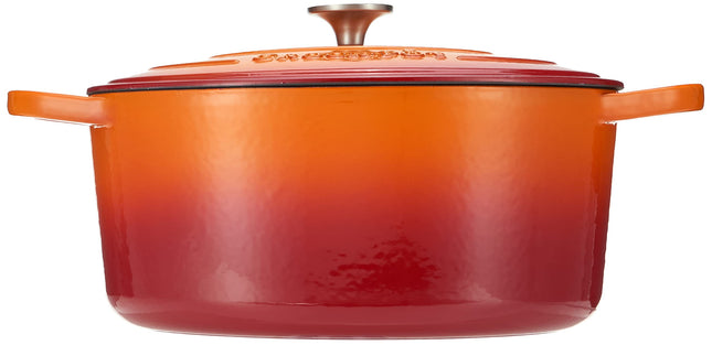 Faitout ovale en fonte émaillée Crock Pot Artisan, 7 pintes, orange coucher de soleil