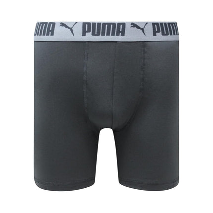 PUMA Men's 4 Pack Active Stretch Boxer Briefs, Black/Red, S