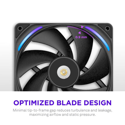NZXT F140X - 140mm PWM RGB Performance PC Case Fan - Black