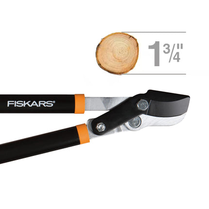 Fiskars 28" Power-Lever Garden Bypass Lopper and Tree Trimmer - Sharp Precision-Ground Steel Blade for Cutting up to 1.75" Diameter