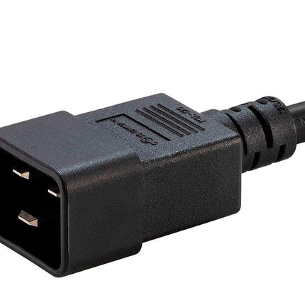 Monoprice Power Cord - IEC 60320 C20 to IEC 60320 C15, 14AWG, 15A/1875W, 3-Prong, Black, 6ft