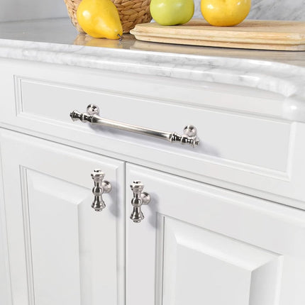 Asidrama 10 Pack 5 Inch(128mm) Brushed Satin Nickel Kitchen Cabinet Handles, Cabinet Pulls Kitchen Cabinet Hardware for Cupboard Drawer Handles Dresser Pulls