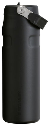Stanley IceFlow Flip Straw 2.0-24 Oz Water Bottle | Built in Straw with Wide Mouth | Lightweight & Leak Proof | Insulated Stainless Steel | BPA Free | Black 2.0