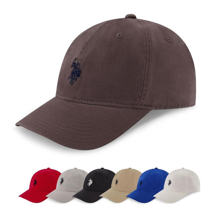 U.S. Polo Assn. Men's U.s Polo Assn. Cotton Adjustable Curved Brim With Embroidered Small Pony Logo Baseball Cap, Slate, One Size UK