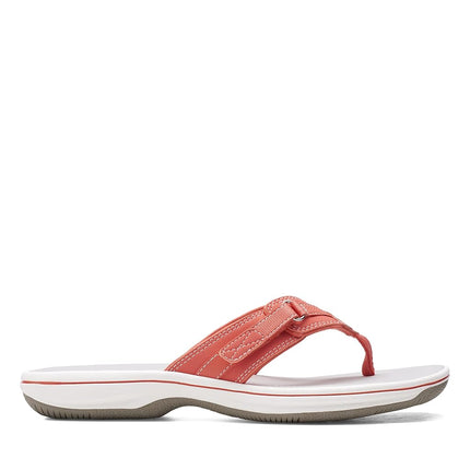 Clarks Women's Breeze Sea Flip Flop, Bright Coral Synthetic, 5.5 UK