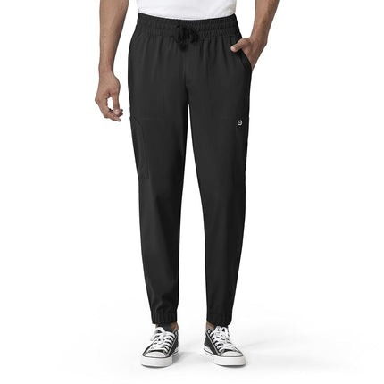 WonderWink Men's Cargo Jogger Pant, Black, X-Small