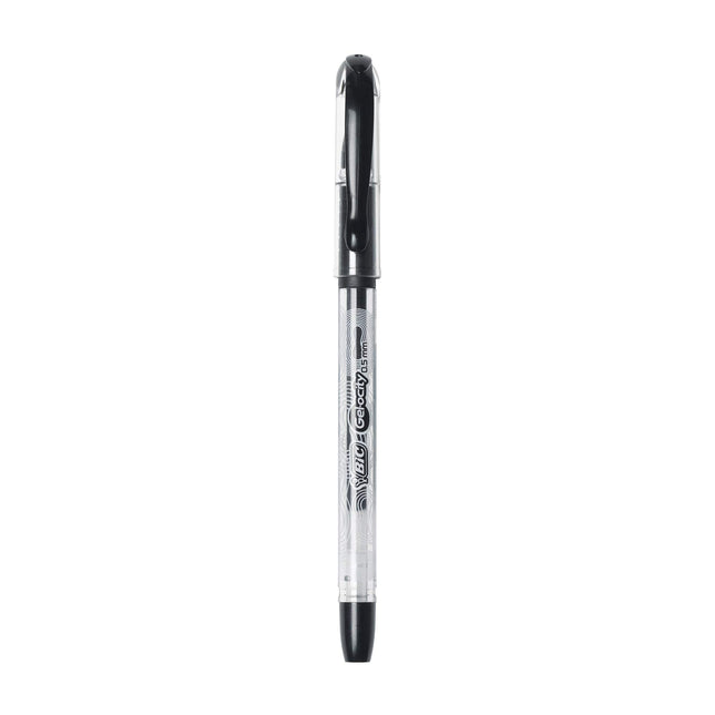 BIC Gel-ocity Smooth Stic Gel Pen, Fine Point (0.5mm) - Box of 36 Black Gel Stick Pens, RGSF36-BLK
