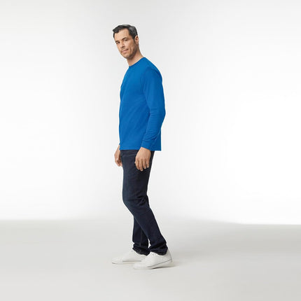 Gildan Adult Heavy Cotton Long Sleeve T-Shirt, Style G5400, 2-Pack, Royal, 3XL