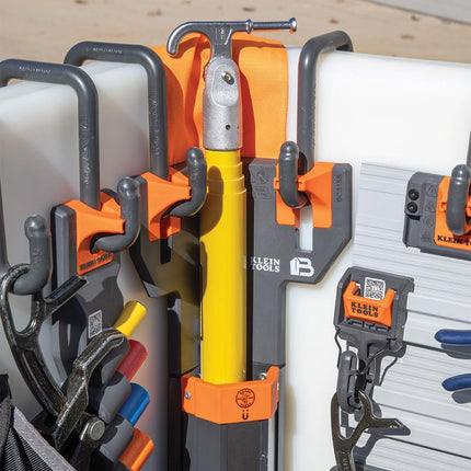 Klein Tools BC515S Hot Stick Holder Module with Magnetic Flap, Fits 8-Foot & 12-Foot Telescoping Sticks, Orange & Gray, Nylon