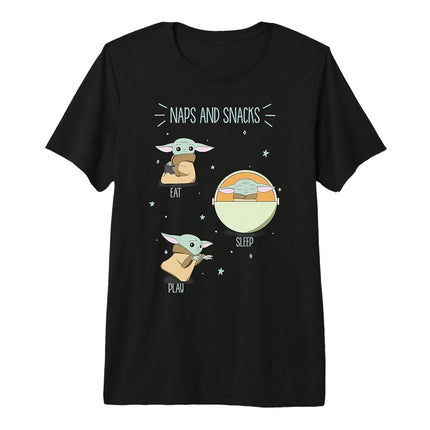 Star Wars The Mandalorian L'Enfant Siestes et Collation Gribouillis T-Shirt Premium