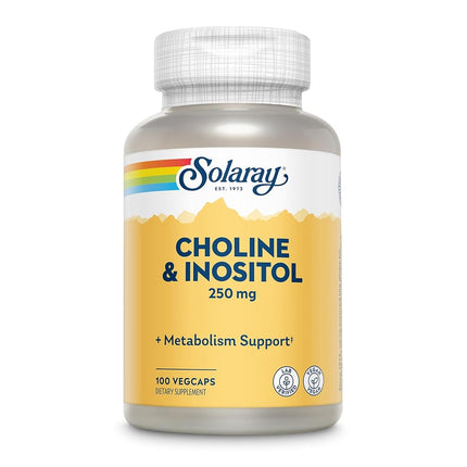 Solaray Choline and Inositol Capsules, 100 Count