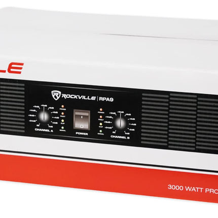 Rockville RPA9 3000 Watt Peak / 1500w RMS 2 Channel Power Amplifier Pro/DJ Amp