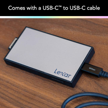 Lexar Professional Workflow CFexpress 4.0 Type A Card Reader, Pairs with Lexar Professional Workflow, USB-C to USB-A Adapter, Compatible with PC, Laptop, Tablet, Smartphone (LPWF730N-5ANGL)