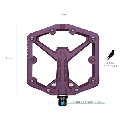 Crankbrothers Stamp 1 Large Gen 2 Pedals One Size, Purple