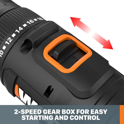 Perceuse-visseuse sans fil Worx WX108L 20V 1/2" Power Share - (Batteries et chargeur inclus)