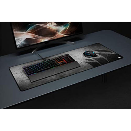 Corsair MM350 PRO Premium Spill-Proof, Stain-Resistant Cloth Gaming Mouse Pad (93 x 40 cm Surface, Micro-Weave Fabric, 4 mm Thick Plush Rubber, Durable Anti-Fray Edges) Extended XL, Black/Grey