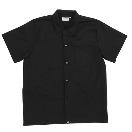 Chef Works Men's Utility Cook Shirt, Black, XS